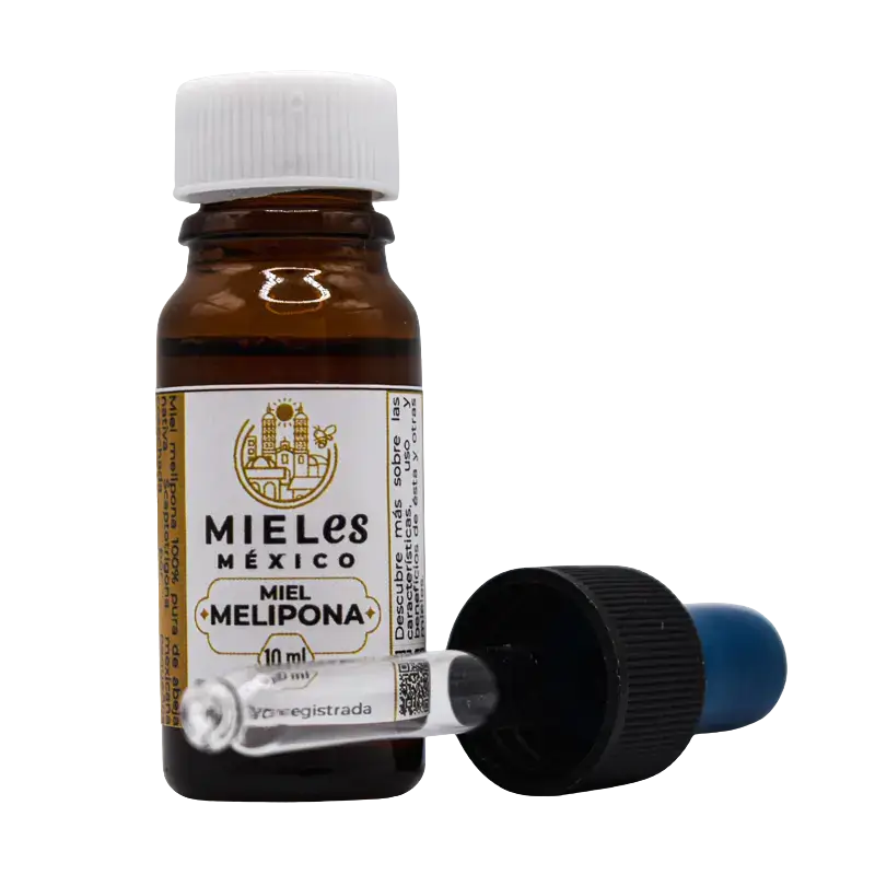 Miel melipona de abejas sin aguijón, para los ojos y enfermedades de la piel, presentación de 10 ml