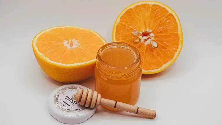 Miel de abeja de flor de azahar proveniente de plantaciones de naranja de la Huasteca Potosina con poder antibiótico