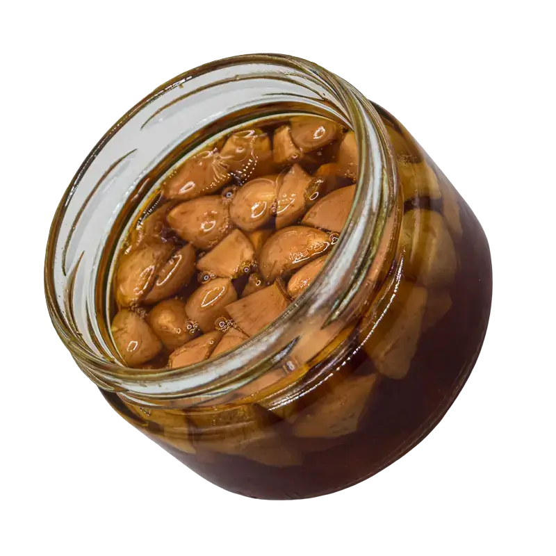 Ajos fermentados con miel