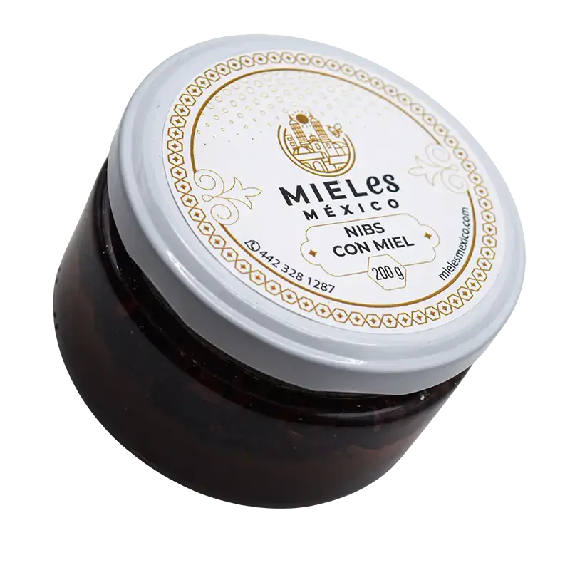 Nibs de cacao con miel de flor de café