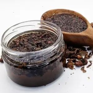 Nibs de cacao con miel de abeja