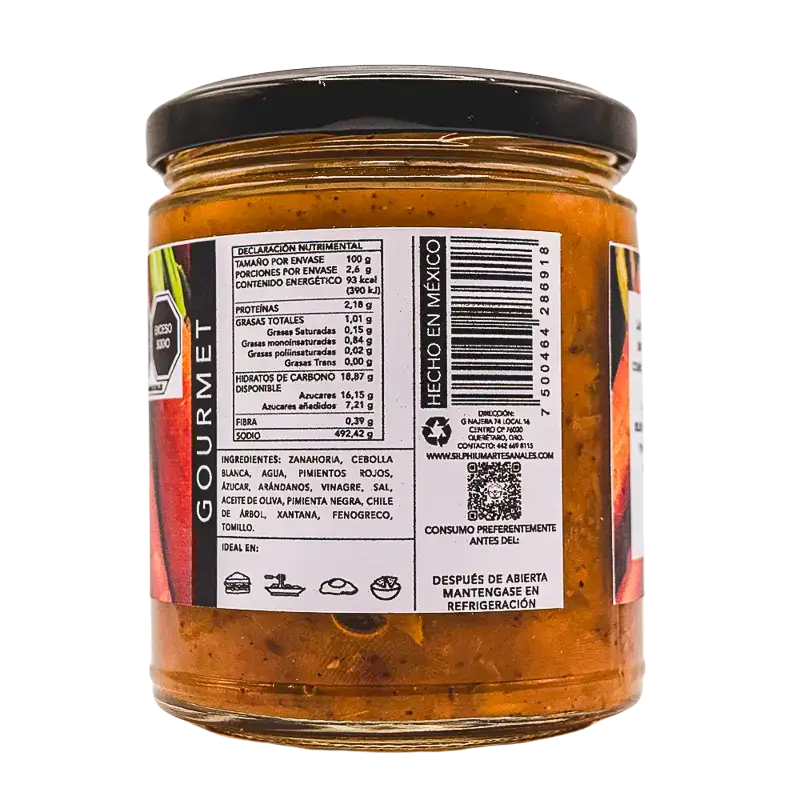 Chutney, Salsa de Zanahoria y Chile de Árbol